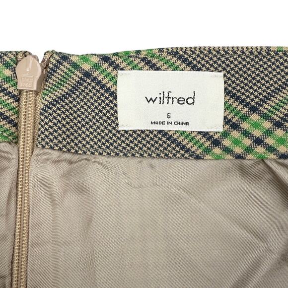 WILFRED Aritzia Renee Mini Skirt A-Line Skirt Sz 6 Plaid - Picture 5 of 7